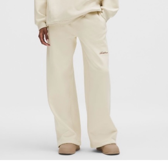 lululemon athletica Pants - Lululemon Cream Big Cozy Wide-Leg Pants